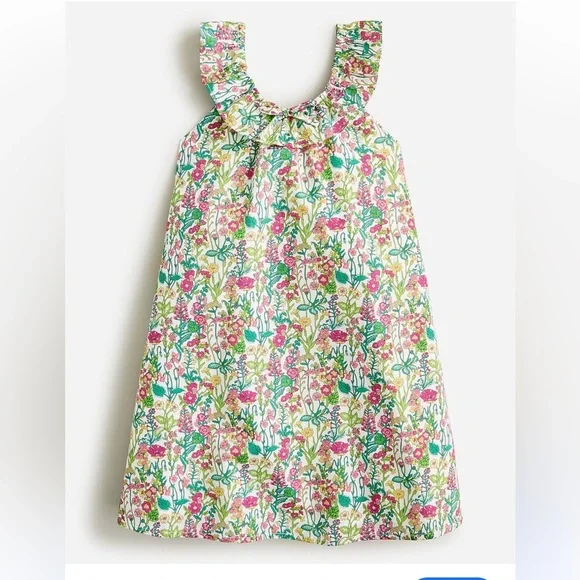 J.Crew Liberty of London Ruffle Collar Floral Dress 2T - Picture 1 of 4